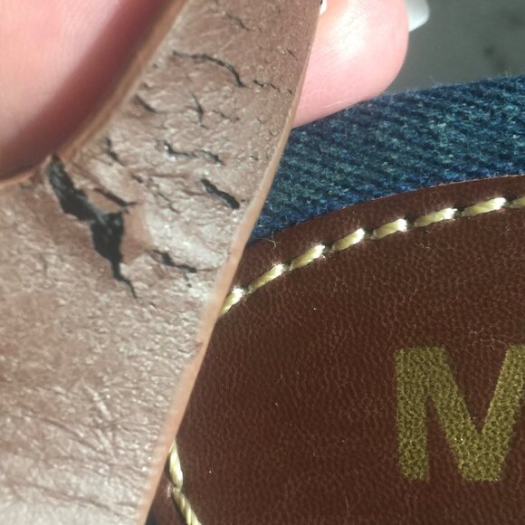 MIA Blue Denim Knot Espadrille Wedge Sandals Cork Size 8.5 Open Toe - Picture 9 of 11